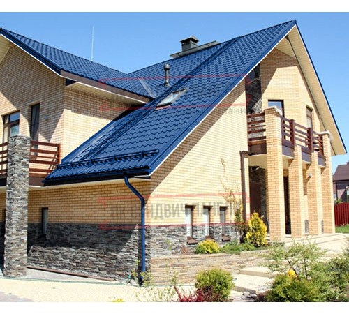 Металлочерепица Ламонтерра XL RAL5005 Полиэстер-0.4