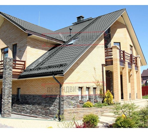 Металлочерепица Ламонтерра XL RAL7005 Полиэстер-0.45