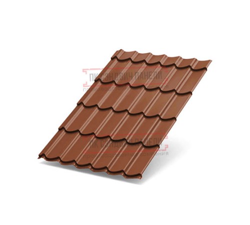 Металлочерепица Макси RAL8004 Norman-0.5
