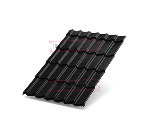 Металлочерепица Ламонтерра XL RAL9005 Viking E-0.5