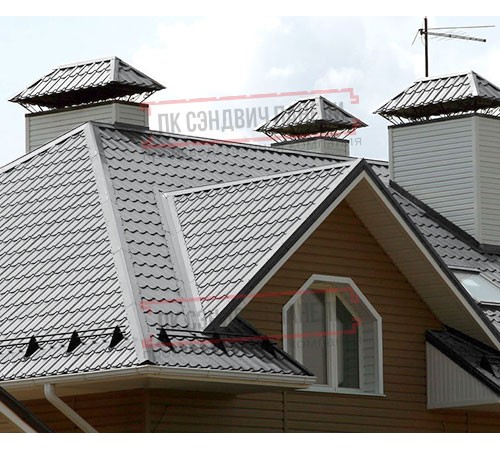 Металлочерепица Макси RAL7004 Полиэстер-0.45