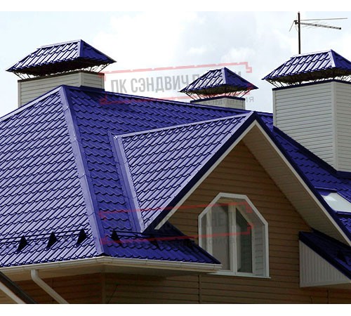 Металлочерепица Макси RAL5002 Norman-0.5