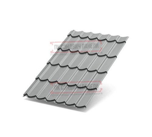 Металлочерепица Макси RAL9006 Полиэстер-0.5