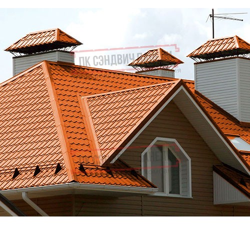 Металлочерепица Макси RAL2004 Полиэстер-0.45