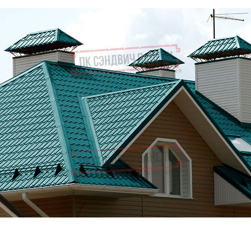 Металлочерепица Макси RAL5021 Полиэстер-0.5