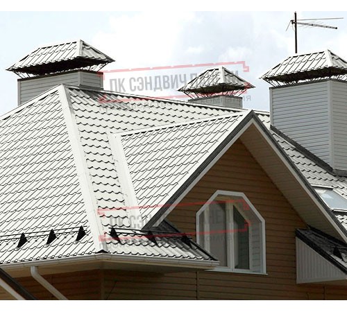 Металлочерепица Макси RAL9010 Полиэстер-0.5