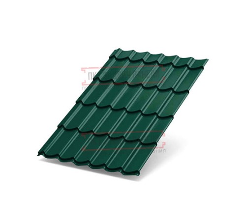 Металлочерепица Ламонтерра XL RAL6005 Viking-0.45