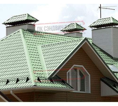 Металлочерепица Макси RAL6019 Norman-0.5