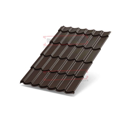 Металлочерепица Ламонтерра XL RAL8017 Полиэстер-0.5