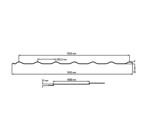 Металлочерепица Макси RAL7004 Norman-0.5