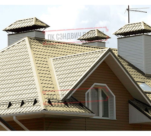 Металлочерепица Макси RAL1014 Norman-0.5