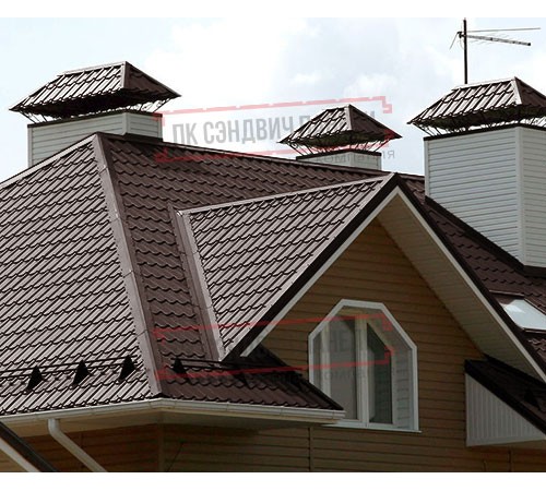 Металлочерепица Макси RAL8017 Полиэстер-0.5