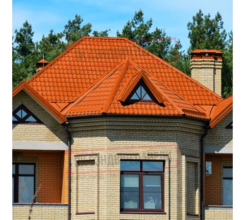 Металлочерепица Модерн RAL2004 Полиэстер-0,45