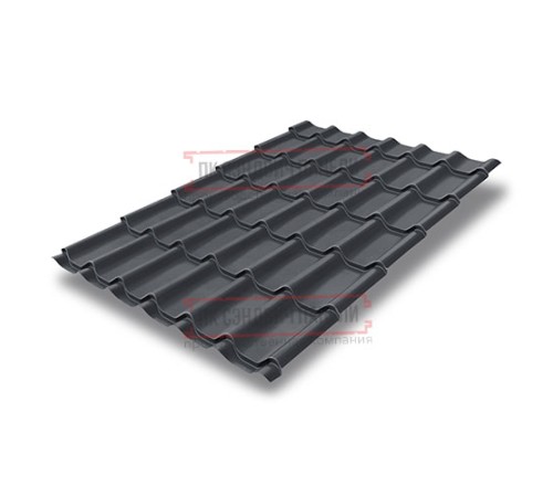 Металлочерепица Модерн RAL7024 Drap-0,45