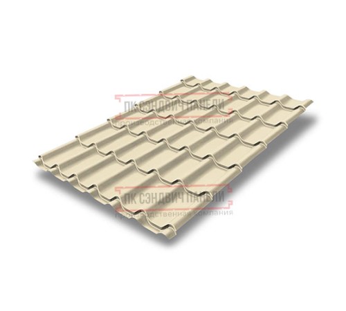 Металлочерепица Модерн RAL1015 Полиэстер-0,45