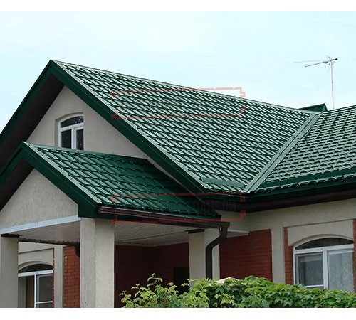 Металлочерепица Монкатта RAL6005 Quarzit-0,5