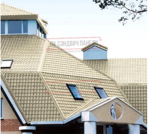 Металлочерепица Квадро профи RAL1015 Полиэстер-0,45