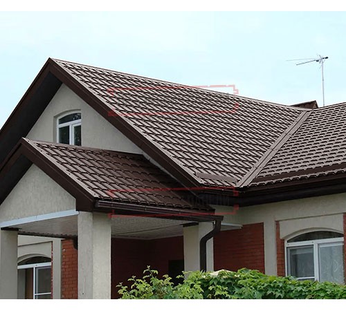 Металлочерепица Монкатта RAL8017 Quarzit-0,5