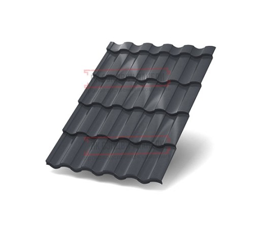 Металлочерепица Монтекристо-SL RAL7024 Призма-0.5