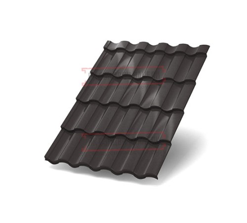 Металлочерепица Монтекристо-XL RR32 PURMAN-0.5