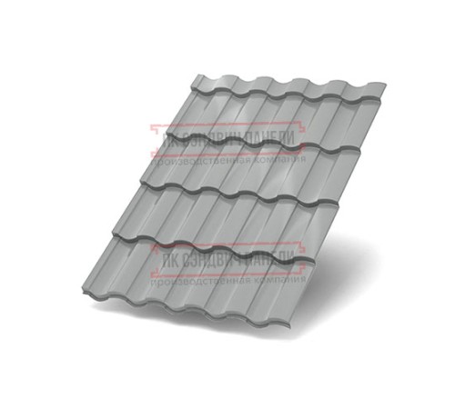Металлочерепица Монтекристо-XL RAL9006 Norman-0.5