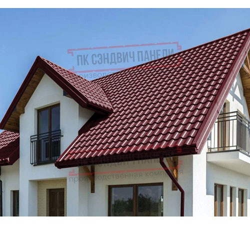 Металлочерепица Монтекристо-XL RAL3005 Norman-0.5