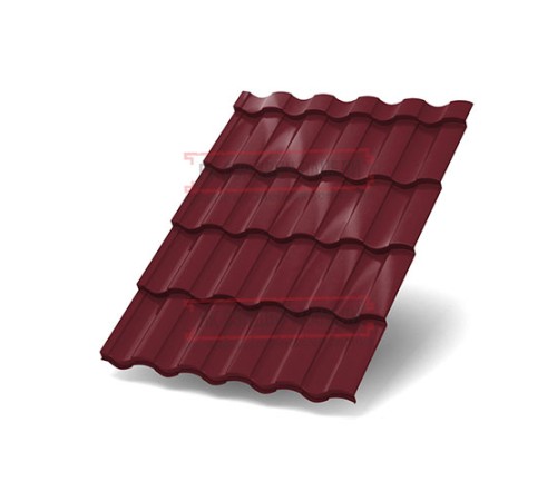Металлочерепица Монтекристо-ML RAL3005 Призма-0.5