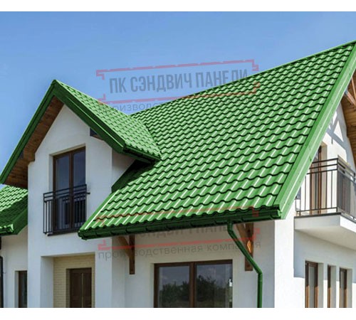 Металлочерепица Монтекристо-XL RAL6018 Norman-0.5