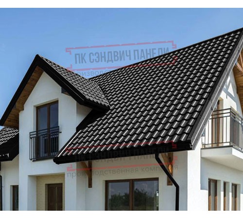 Металлочерепица Монтекристо-X RAL9005 PURMAN-0.5