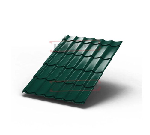 Металлочерепица Монтеррей RAL6005 Полиэстер-0.5