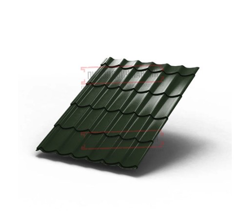 Металлочерепица Монтеррей RAL6007 Viking-0.45