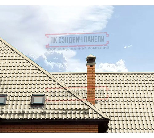 Металлочерепица Ламонтерра RAL1015 Полиэстер-0.45