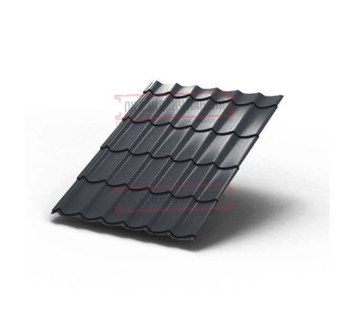 Металлочерепица Ламонтерра RAL7024 Viking-0.45