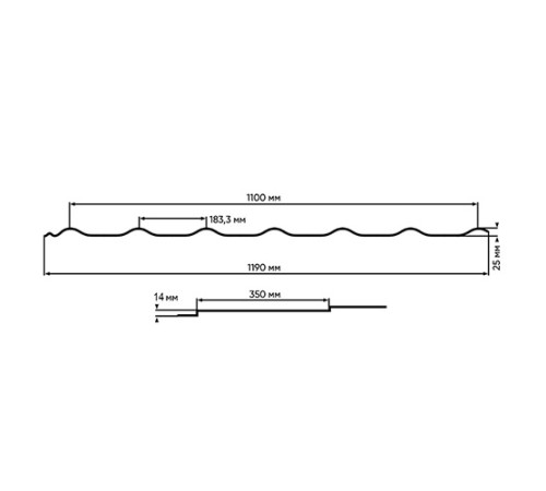 Металлочерепица Монтеррей RAL1018 Полиэстер-0.45