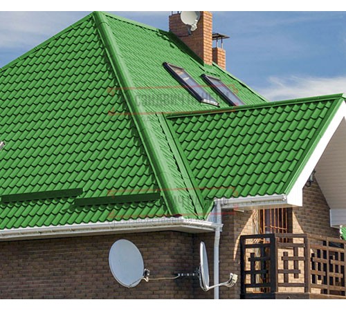 Металлочерепица Монтеррей RAL6018 Полиэстер-0.5