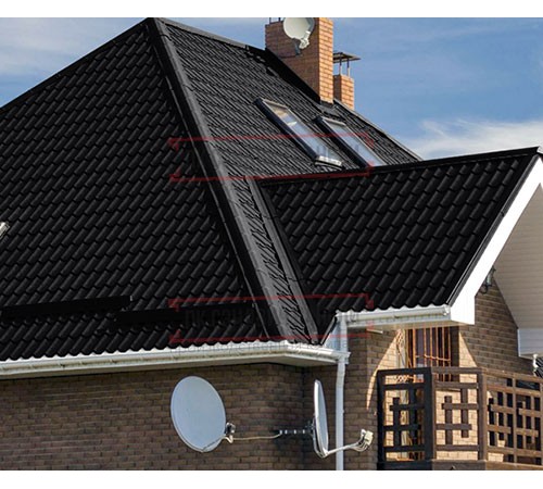 Металлочерепица Монтеррей RAL9005 Viking-0.45