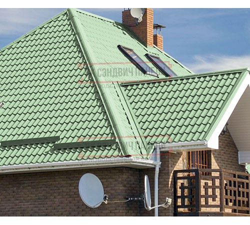 Металлочерепица Монтеррей RAL6019 Norman-0.5