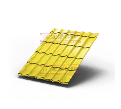 Металлочерепица Монтеррей RAL1018 Norman-0.5