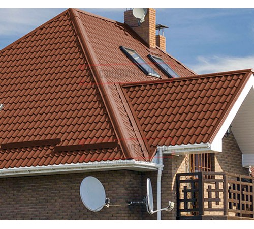 Металлочерепица Монтеррей RAL8004 Norman-0.5