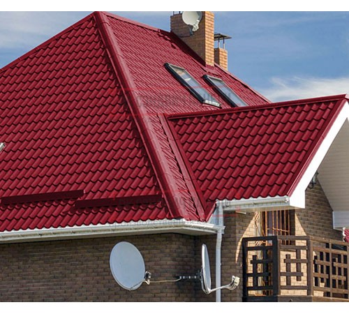 Металлочерепица Монтеррей RAL3003 Полиэстер-0.45