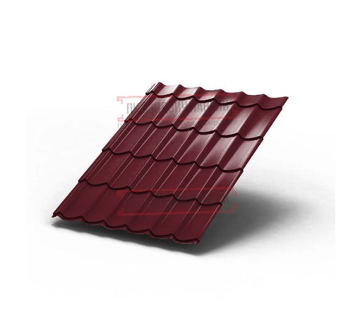 Металлочерепица Ламонтерра RAL3005 Призма-0.5