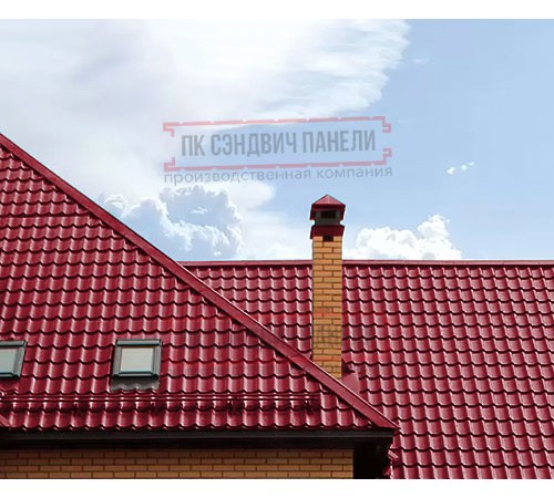 Металлочерепица Ламонтерра RAL3003 Полиэстер-0.45