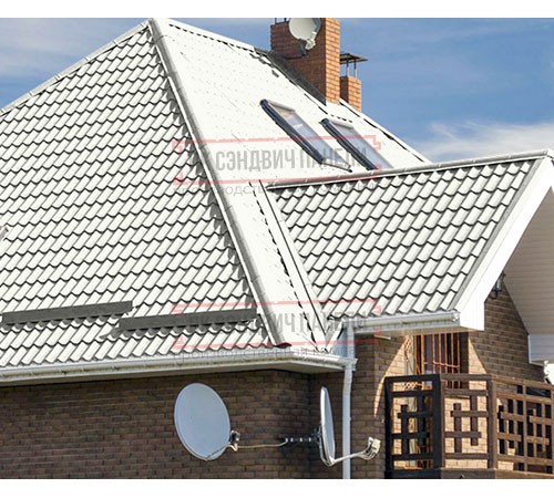 Металлочерепица Монтеррей RAL9010 Полиэстер-0.45