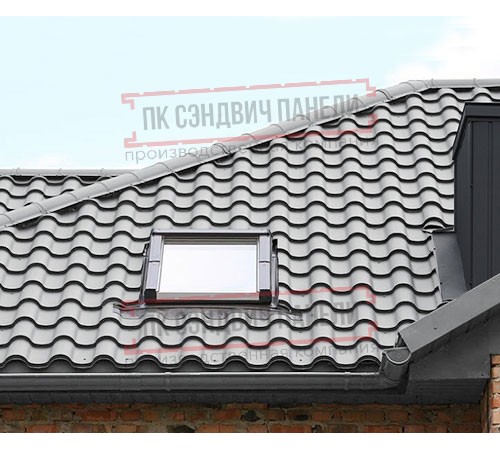 Металлочерепица Монтерроса-ML RAL7004 Norman-0.5