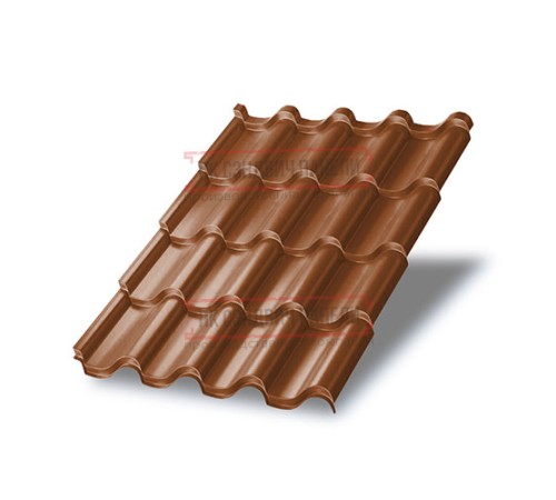 Металлочерепица Монтерроса-XL Argillite PURMAN-0.5