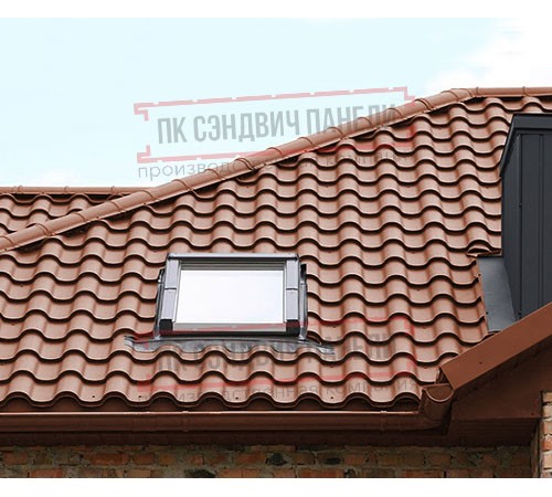 Металлочерепица Монтерроса-X RAL8004 Norman-0.5