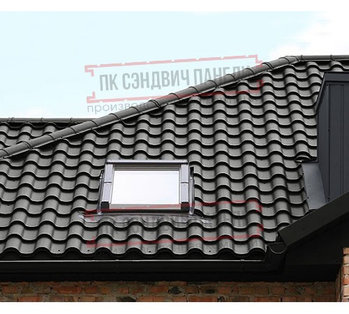 Металлочерепица Монтерроса-XL RAL9005 Viking E-0.5