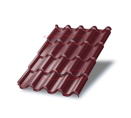 Металлочерепица Монтерроса-SL RAL3005 PURMAN-0.5