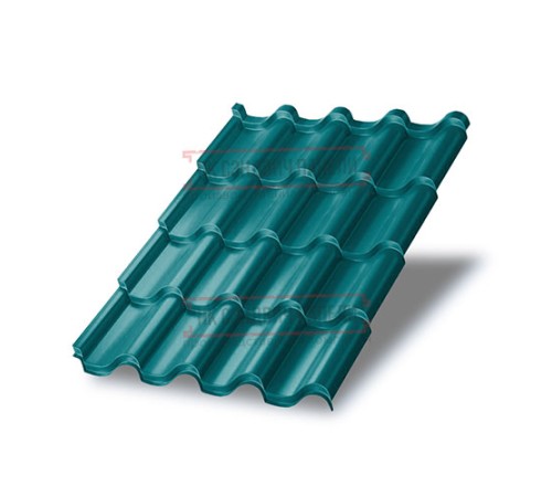 Металлочерепица Монтерроса-S RAL5021 Norman-0.5