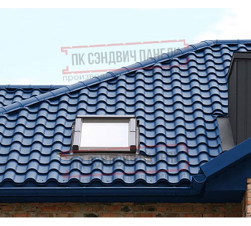 Металлочерепица Монтерроса-M RAL5005 Призма-0.5